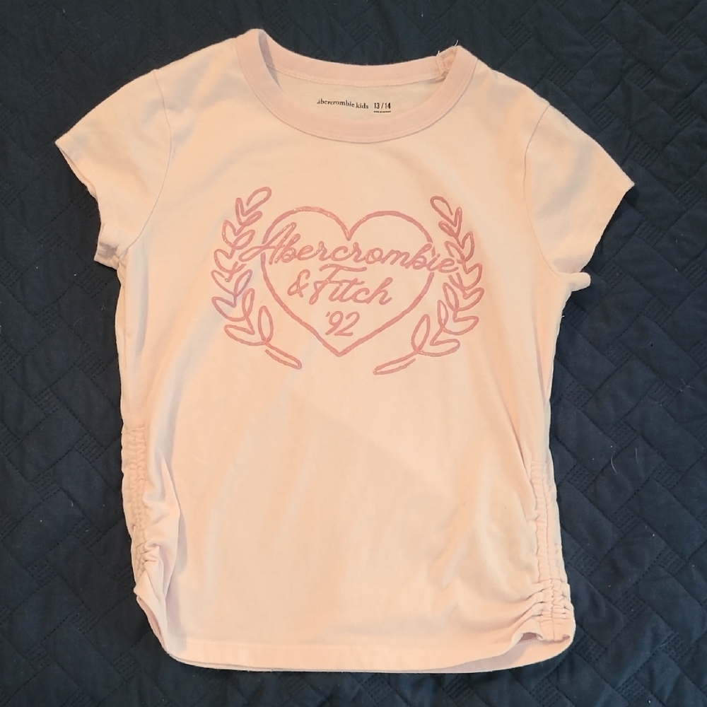 Abercrombie Kids Light Pink Heart Tee